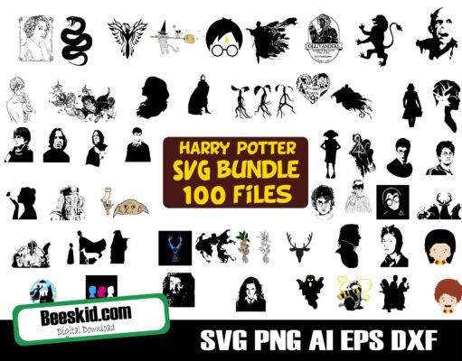 100+ Harry Potter SVG Bundle, Svg Files, Svg for Cricut, Svg for Shirts, Png, Instant Download, Svg Files for Cricut, Svg Designs