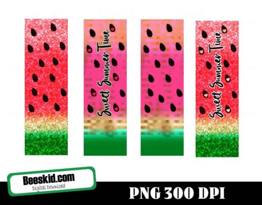 Watermelon Glitter Pen Wraps Summer Png Png File, Digital Download , Printable , Digital Art