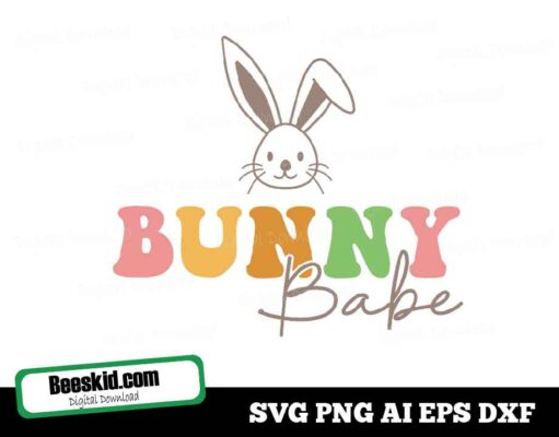 Bunny Babe Easter Bunny Svg Png, Easter Sublimation Png, Easter Bunny Svg, Coffee Mug Svg, Retro Easter Svg, Kids Shirt Svg, Toddler Svg