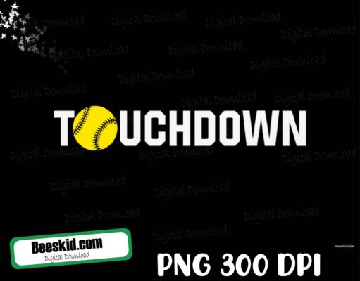 Touchdown Funny Softball PNG,Clipart Funny Touchdown Baseball png - Baseball Cut File