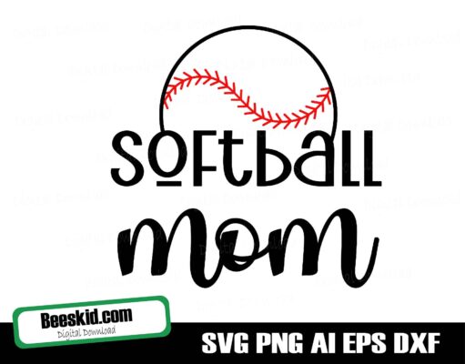 Softball Mom Cut File, Sublimation softball mom on cheetah png file, diy sports design for mother's day for mom, gift for her digital download