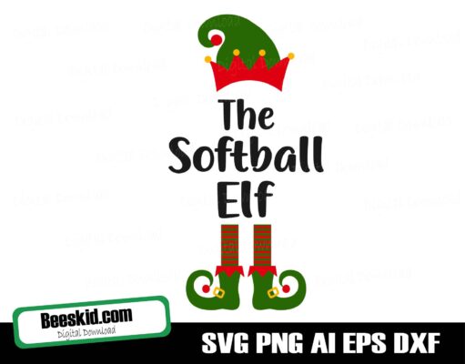 The Softball Elf svg, png