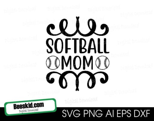 Softball Mom Svg , Softball Mama Svg , Love Softball Svg , Softball Shirt Svg , Softball Mom Png , Cricut Cut File , Silhouette , Dxf , Eps