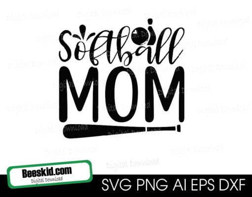Softball Mom SVG, Softball Mom svg Download, File svg png, softball Team, Softball Shirt, Softball Digital Cut File for Cricut