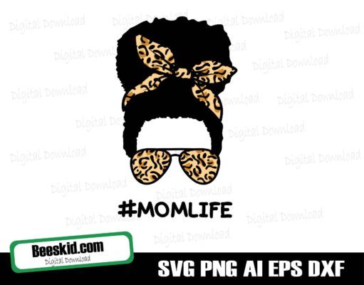 Mom Life Png|| Mom Life Black African American Png|| Leopard Mom Skull Png|| Messy Bun Skull Png| afro Mom Png| Mom life Life Png