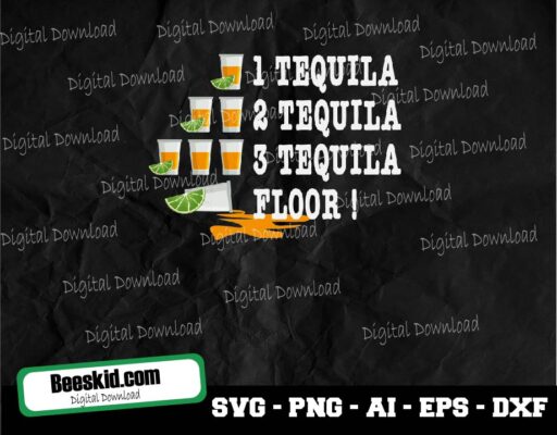 1 Tequila 2 Tequila Svg, Dxf, Eps, Png Files For Cutting, Machines, Cameo, Cricut, Cute, Funny, Vacay, Tacos, Cinco De Mayo, Beach, Vacation