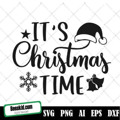 Merry Christmas Svg, Christmas Svg, Merry Christmas Saying Svg, Christmas Clip Art, Christmas Cut Files, Cricut, Silhouette Cut File