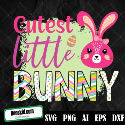 Cutest Little Bunny, Easter, Sublimation, Digital Design, Png Instant Download