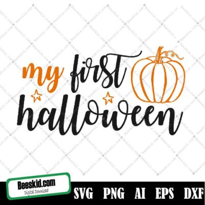 My 1st Halloween Svg, My First Halloween Svg, Halloween Svg, Kids Halloween Svg, Dxf, Pdf, Jpeg, Png Cut File For Silhouette Cameo, Cricut