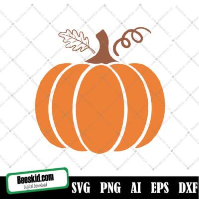 Pumpkin Svg - Pumpkin Clipart - Pumpkin Cut Files - Fall Autumn Harvest Svg Eps Dxf Png