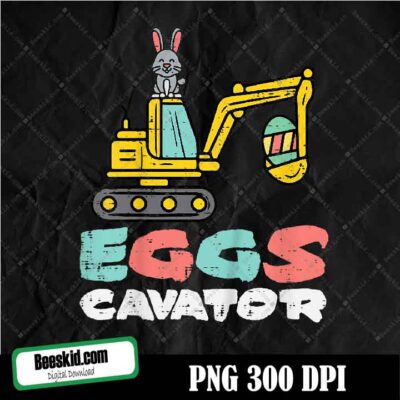 Kids Eggs Cavator Easter Bunny Excavator Cute