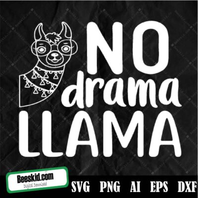 No Prob Llama Svg, No Problem Llama Svg Dxf Eps Png, Funny Llama Sayings Cut Files, Cute Kids Clipart, Woman Shirt Design, Silhouette Cricut