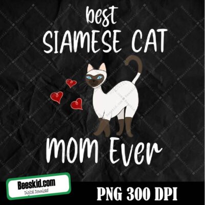 Womens Adorable Best Siamese Cat Mom Eve Png