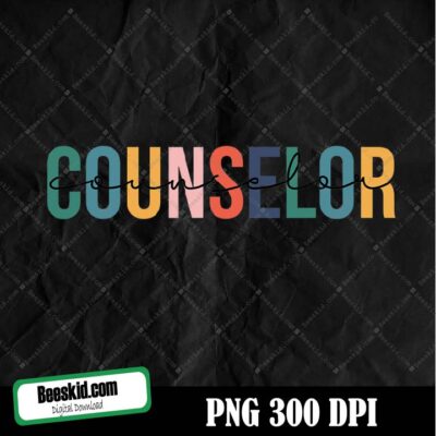 Counselor Retro Vintage Funny Counselor Mother's Day Png Design, Sublimation Designs Downloads, Png File
