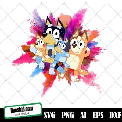 Bluey Watercolor Png, Bluey Family Pngs, Bluey Bingo Png, Bluey Png, Bluey Bandit Chilli, Bluey Birthday Png, Bluey Party Png