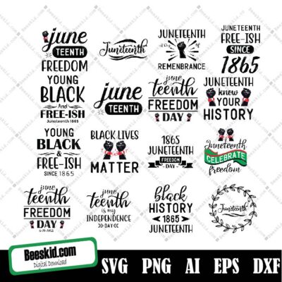 Juneteenth Svg Bundle, Black Lives Matter Svg, Juneteenth, Black History