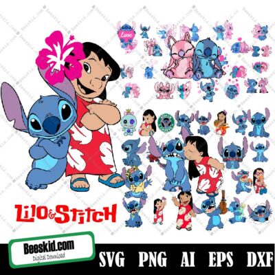 Lilo And Stitch Svg Bundle, Disney Svg, Stitch Svg, Lilo And Stitch Svg, Stitch Clipart, Stitch Vector, Walt Disney Svg, Cartoon Svg