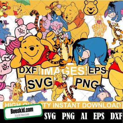 Winnie The Pooh Svg, Winnie The Pooh Bundle, Disney Svg, Pooh Bear Svg, Trigger Svg, Igor, Piglet Svg Pooh Bear Cricut