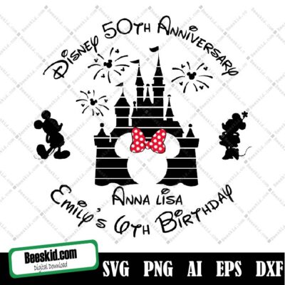 Custom Birthday Svg, Disney Birthday Outfit, Disney Vacation Svg, Matching Disney Birthday Svg, Personalized Disney Tee