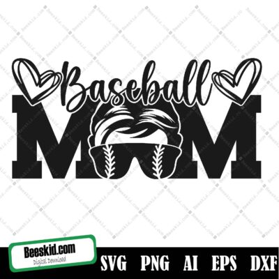 Baseball Mom SVG Bundle, Mom Shirt Svg