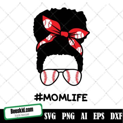 Afro Momlife Messy Bun Baseball SVG PNG, Afro Mom Life baseball svg | Afro Kid Life svg | Messy Bun Mom svg | Mom Life Cut Files | MomLife svg | Best Selling SVG