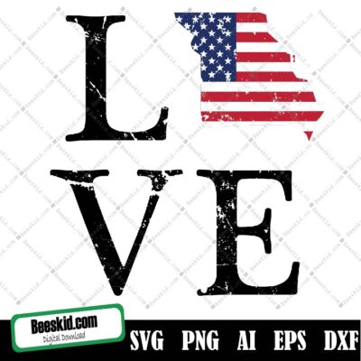 Love Missouri, America SVG Bundle, Independence Day svg, Memorial Day Svg, Independence Day Svg, USA Svg, Patriotic Svg,