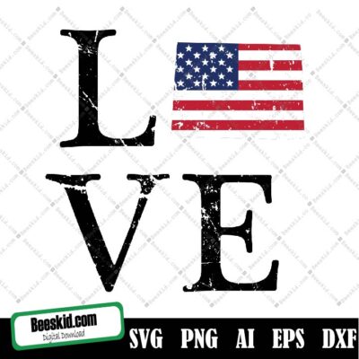 American Love Flag Svg | 4th Of July Png Design | Sublimation 4th of July Svg | Happy 4th Of July Svg| Sublimation America Svg Design