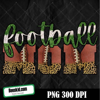 Football Mom Leopard Field PNG Image, Sublimation PNG, Png Image, Digital Download