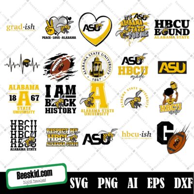 Alabama State University Svg, HBCU Svg Collections, HBCU Logo Svg, HBCU Svg, Football Svg, Mega Bundle, Designs, Cricut, Cutting File, Vector Clipart, Digital Download