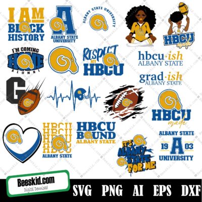 Albany State University Svg, HBCU Svg Collections, HBCU Logo Svg, HBCU Svg, Football Svg, Mega Bundle, Designs, Cricut, Cutting File, Vector Clipart, Digital Download