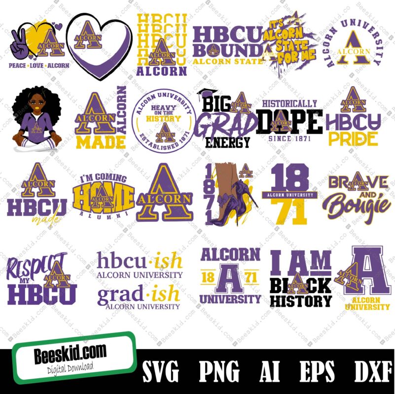 Alcorn State University Svg, HBCU Svg Collections, HBCU Logo Svg, HBCU ...