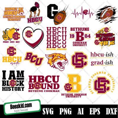 Bethune Cookman Svg, HBCU Svg Collections, HBCU Logo Svg, HBCU Svg, Football Svg, Mega Bundle, Designs, Cricut, Cutting File, Vector Clipart, Digital Download