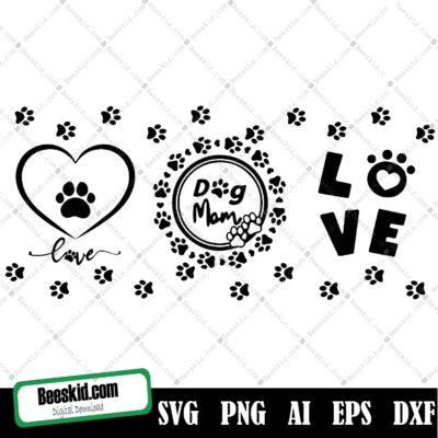 Dog Mom Can Glass Wrap Svg, Dog Mom Can Glass Wrap Svg