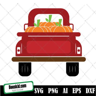 Red Truck With Pumpkins Png, Digital Download, Farm Fresh, Fall Shirt Design, Old Truck Png, Fall Print