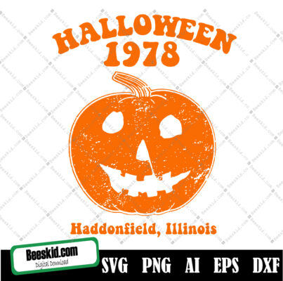 Halloween 1978 Pumkin Svg, Spooky Gift Myers Pumpkin Haddonfield