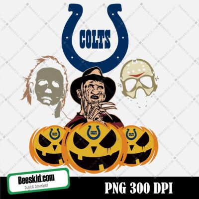 Indianapolis Colts Horror Halloween Png, Clipart Bundle, N F L teams, N FL Png, Football Teams Png
