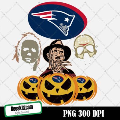 New England Patriots Horror Halloween Png, Clipart Bundle, N F L teams, N FL Png, Football Teams Png
