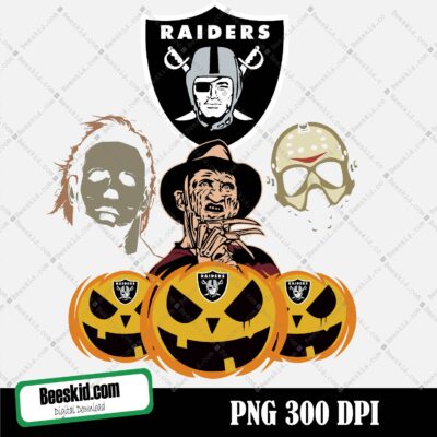 Las Vegas Raiders Horror Halloween Png, Clipart Bundle, N F L teams, N FL Png, Football Teams Png