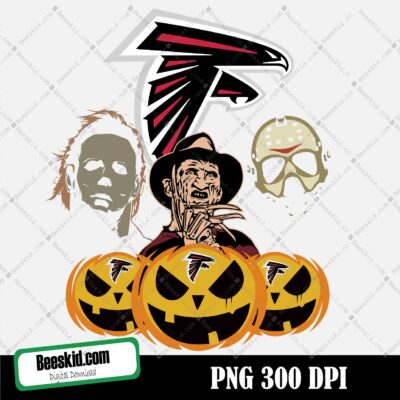 Atlanta Falcons Horror Halloween Png, Clipart Bundle, N F L teams, N FL Png, Football Teams Png