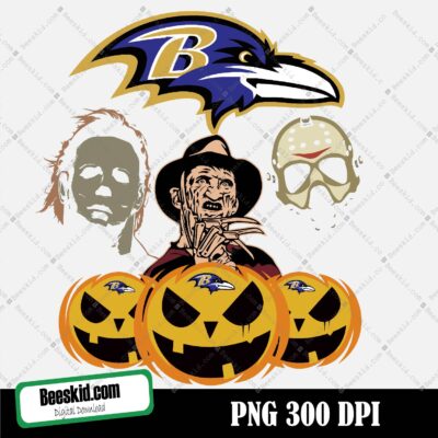 Baltimore Ravens Horror Halloween Png, Clipart Bundle, N F L teams, N FL Png, Football Teams Png