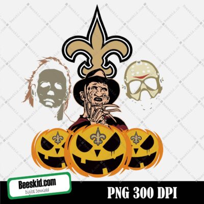 New Orleans Saints Horror Halloween Png, Clipart Bundle, N F L teams, N FL Png, Football Teams Png