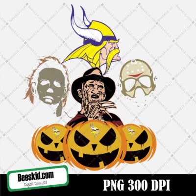 Minnesota Vikings Horror Halloween Png, Clipart Bundle, N F L teams, N FL Png, Football Teams Png