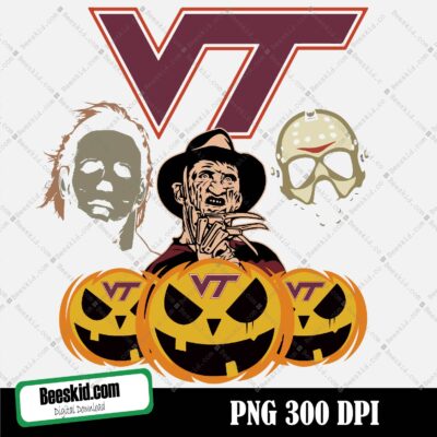 Virginia Tech Hokies Horror Halloween Png, N C A A Png, Football Team Logo Png, Football Bundle Png, Virginia Tech Hokies Png, Sport Halloween Png, Football Halloween Png