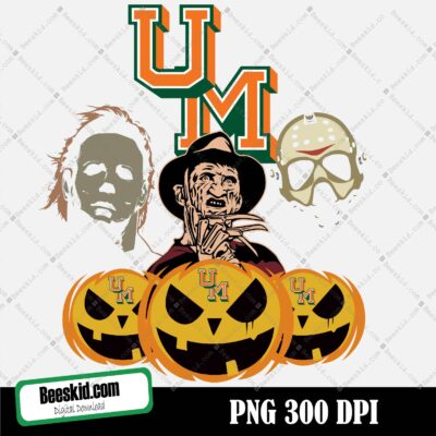 Miami Hurricanes Horror Halloween Png, N C A A Png, Miami Png, Miami Football, Miami Hurricanes Football, Football Lover, Sport Halloween Png, Football Halloween Png