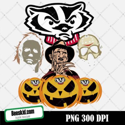 Wisconsin Badgers Horror Halloween Png, N C A A Png, Wisconsin Badgers Png, Football Team Png, Football Lover, Football Png, Sport Halloween Png, Football Halloween Png