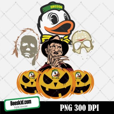 Oregon Ducks Horror Halloween Png, N C A A Png, Football Png, Vector, Sport Halloween Png, Football Halloween Png