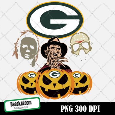 Green Bay Packers Horror Halloween Png, Clipart Bundle, N F L teams, N FL Png, Football Teams Png