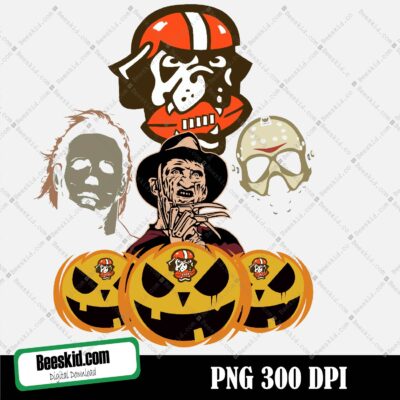 Cleveland Browns Horror Halloween Png, Horror Halloween Png, Clipart Bundle, N F L teams Png, Football Teams Png, Football Png