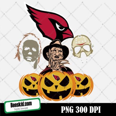 Arizona Cardinals Horror Halloween Png, Horror Halloween Png, Clipart Bundle, N F L teams Png, Football Teams Png, Football Png