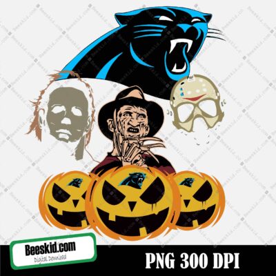 Carolina Panthers Horror Halloween Png, Clipart Bundle, N F L teams, N FL Png, Football Teams Png